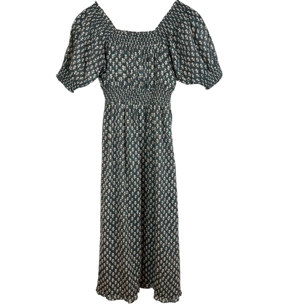 Floral Midi Dress in Black floral